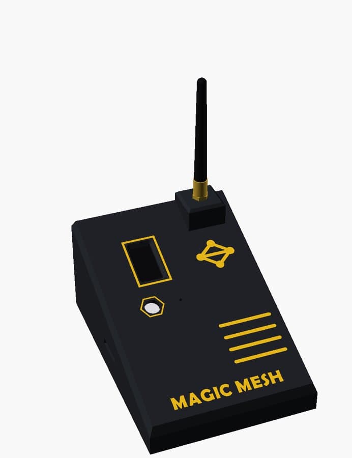 Magic Mesh Console case: black with yellow lettering
