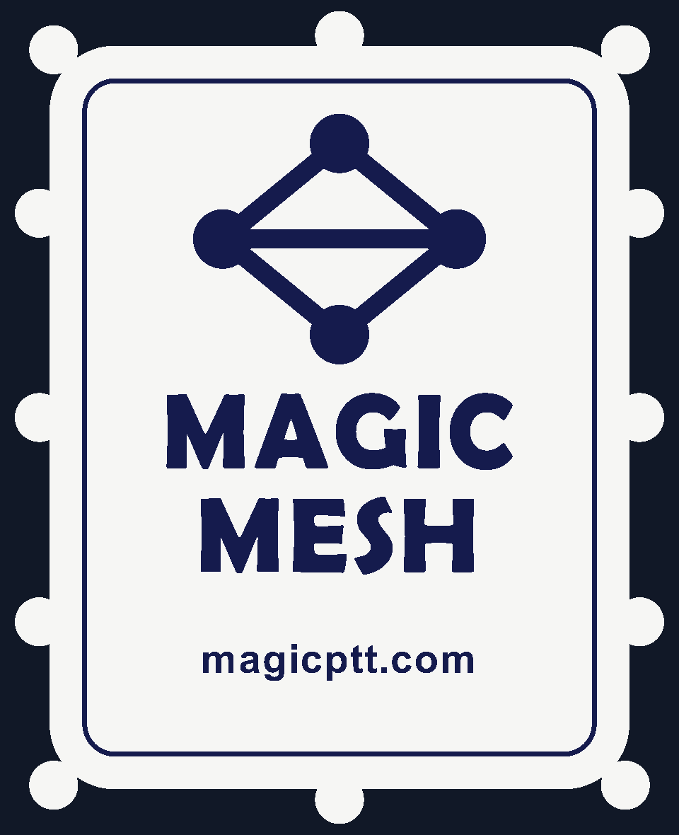 The Magic Mesh Lookout's white lid with the Magic Mesh mark in navy