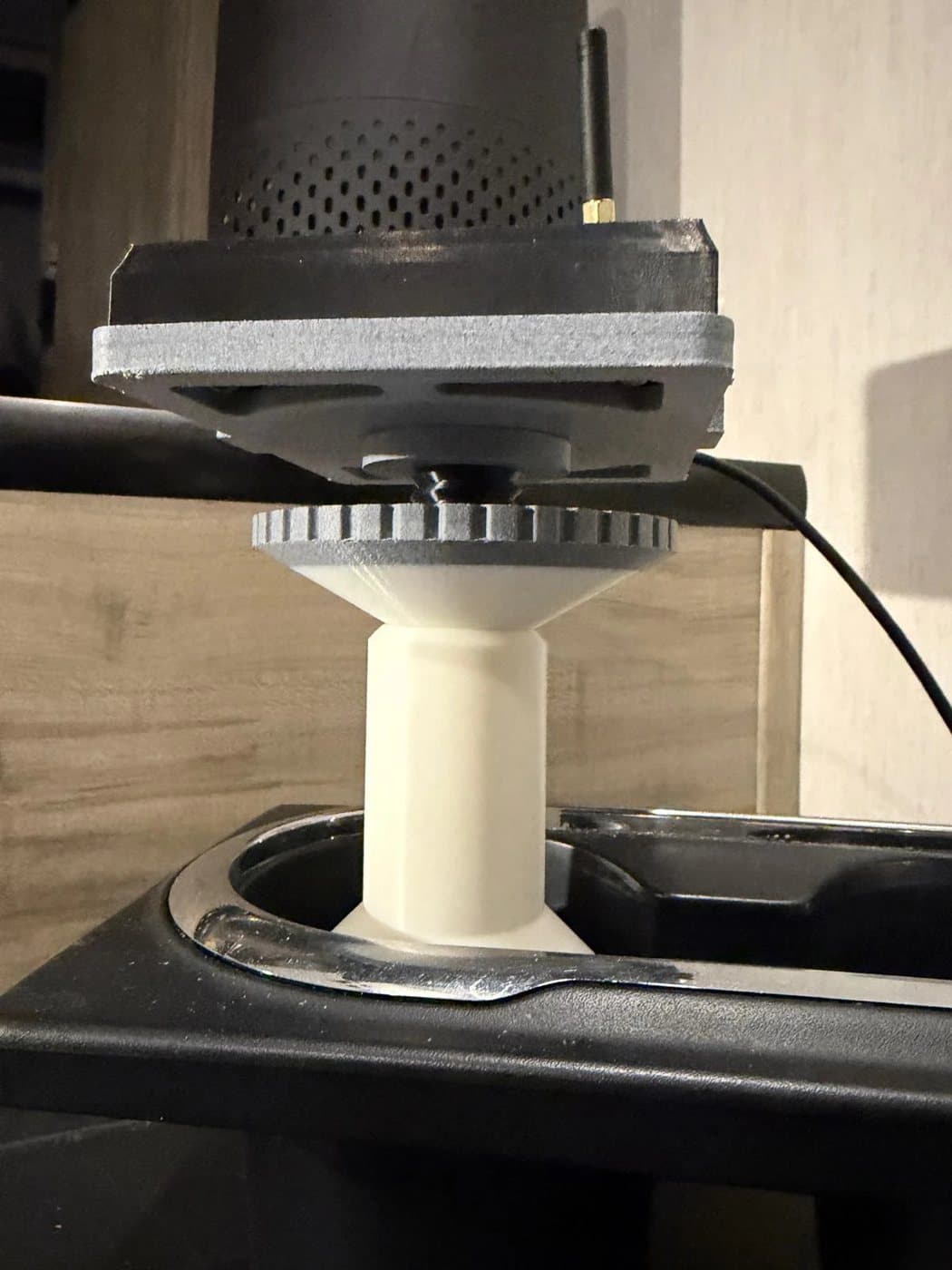 Console car cup holder mount